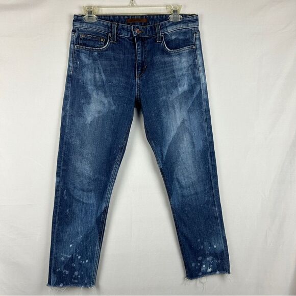 Joe’s Jeans the Smith distressed wash raw hem mid rise straight crop jeans 27 - Picture 1 of 6